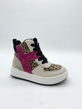 Load image into Gallery viewer, Primigi Birka Ankle Boot Taupe/Animal Print/Pink.
