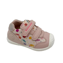 Load image into Gallery viewer, Pink children's shoe with colorful patterns on a white background
