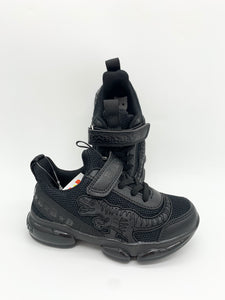Bull Boys Dinosaur Lights Trainer Black DNAL2132-NE01-B00