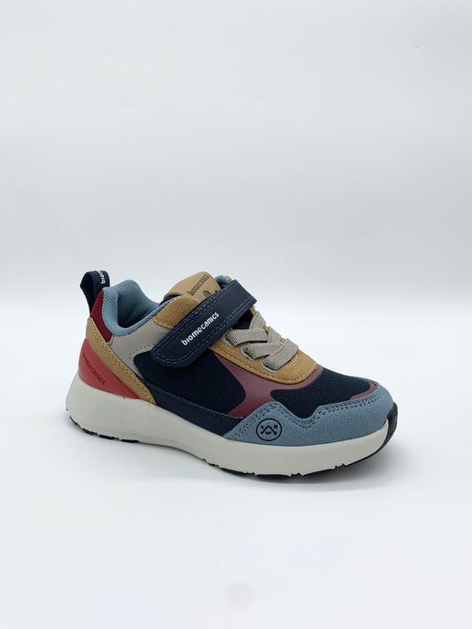 Biomechanics Casual Trainer Azul/Tan/Burgundy navy shoe boy runner Dublin 