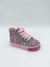 Load image into Gallery viewer, Lelli Kelly Baby Hi-Top pink sparkle laces girl Dublin 
