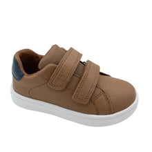 Load image into Gallery viewer, Brown children's sneaker with velcro straps on a white background
