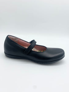 Petasil Evie 2 Mary Jane Black Leather D
