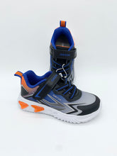 Load image into Gallery viewer, Geox Assister Lights Trainer Black/Orange J66DZB 02A9J C0038
