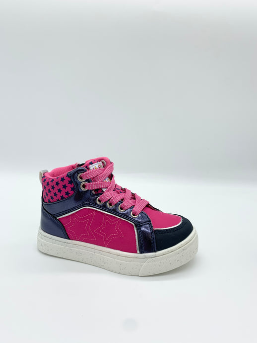 Agatha Ruiz De La Prada Hi-Top Fucsia/Navy pink shoe girl Ireland 