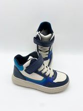 Load image into Gallery viewer, Geox Theleven Hi-Top Ivory/Lt Blue J56LDB
