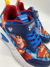 Load image into Gallery viewer, Geox Assister Lights Superman Trainer Navy/Lt Blue J65DZA 02ABC C0693
