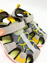 Load image into Gallery viewer, Garvalin Treck Sandal Closed Toe Grey/Orange 262715-A156
