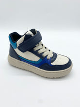 Load image into Gallery viewer, Geox Theleven Hi-Top Ivory/Lt Blue J56LDB

