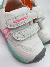 Load image into Gallery viewer, Biomecanics Knit Trainer Blanco White and Fucsia 262137-B304
