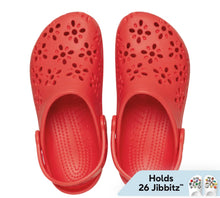 Load image into Gallery viewer, Crocs Classic Floral Cut-Out Clog Cherry Red
