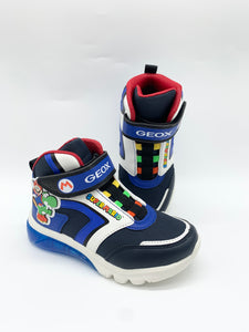 Geox Ciberon Lights Mario Hi-Top Navy/Royal