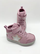 Load image into Gallery viewer, Lelli Kelly Water Resistant Star Hi-Top Rosa/Silver LKAA5224A00
