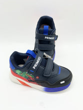 Load image into Gallery viewer, Primigi Infinity Light Dinosaur Trainer Navy/Royal 8982000
