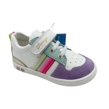 Load image into Gallery viewer, Colorful children's sneaker with a white sole on a light gray background
