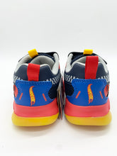 Load image into Gallery viewer, Primigi Hot Wheels Lights Trainer Navy/Rosso Red 1490611
