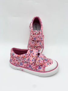 Startrite Loveheart Pink Canvas Shoe