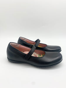 Petasil Evie 2 Mary Jane Black Leather D