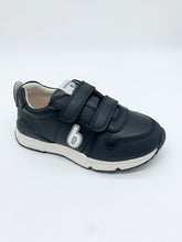 Load image into Gallery viewer, Biomecanics B Logo Leather Trainer Navy/Azul Marino 231006-A089
