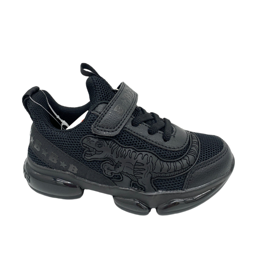 Bull Boys Dinosaur Lights Trainer Black DNAL2132-NE01-B00