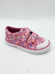 Startrite Loveheart Pink Canvas Shoe