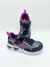 Load image into Gallery viewer, Geox Assister Lights Trainer Navy/Purple J56E9B 0ASKN C4269
