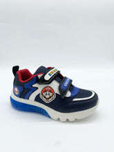 Load image into Gallery viewer, Geox Ciberon Lights Mario Trainer Navy/Royal double Velcro boy Dublin 
