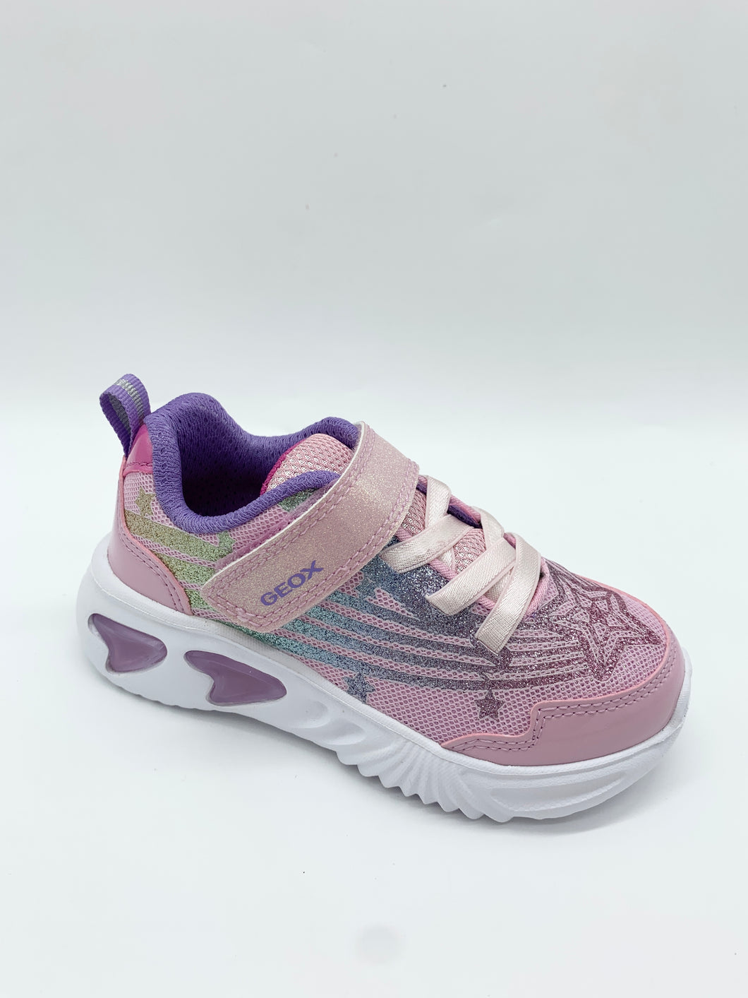 Geox Assister Lights Trainer Pink/Multicolour J56E9B0ASKNC8206