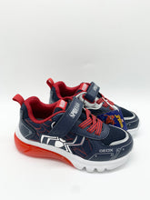 Load image into Gallery viewer, Geox Ciberdron Spider-Man Lights Trainer Navy/Red/Silver J65LBC014CEC0735
