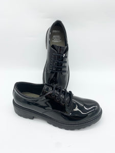 Geox Casey Lace Up Black Patent