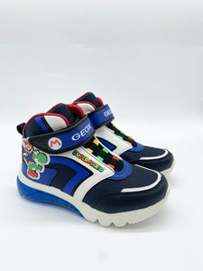 Geox Ciberon Lights Mario Hi-Top Navy/Royal