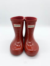 Load image into Gallery viewer, Hunter Junior Kids First Welly Boot Gloss Military Red
