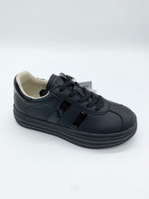Load image into Gallery viewer, Primigi Volee Leather Trainer 2 Stripe Black 8933055
