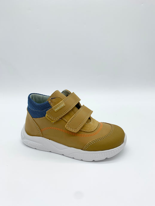 Pablosky Ankle Boot yellow blue double Velcro shoe boy Dublin 