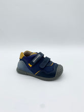 Load image into Gallery viewer, Biomechanics Ocean/Yellow Shoe navy boy Dublin 
