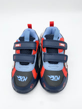 Load image into Gallery viewer, Primigi Hot Wheels Lights Trainer Navy/Avio Blue 8991111
