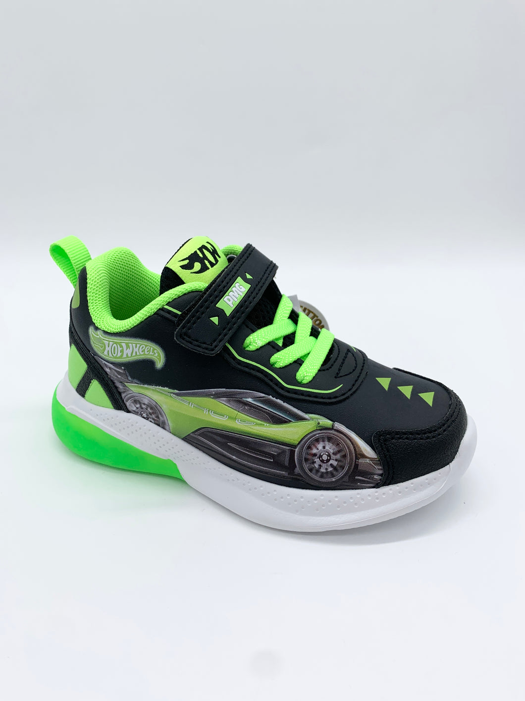 Primigi Hot Wheels Lights Trainer Black/Neon Green 8991000