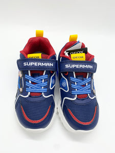 Geox Ciberdron Superman Lights Trainer Blue/Red J56LBD05411 C0200