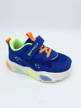 Load image into Gallery viewer, Garvalin Light Up Trainer Azul Blue/Orange 251808-B008
