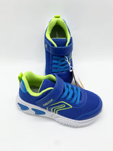 Load image into Gallery viewer, Geox Assister Lights Trainer Royal/Lime J45DZC014CEC4344
