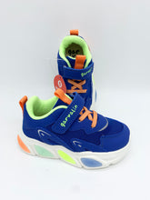Load image into Gallery viewer, Garvalin Light Up Trainer Azul Blue/Orange 251808-B008
