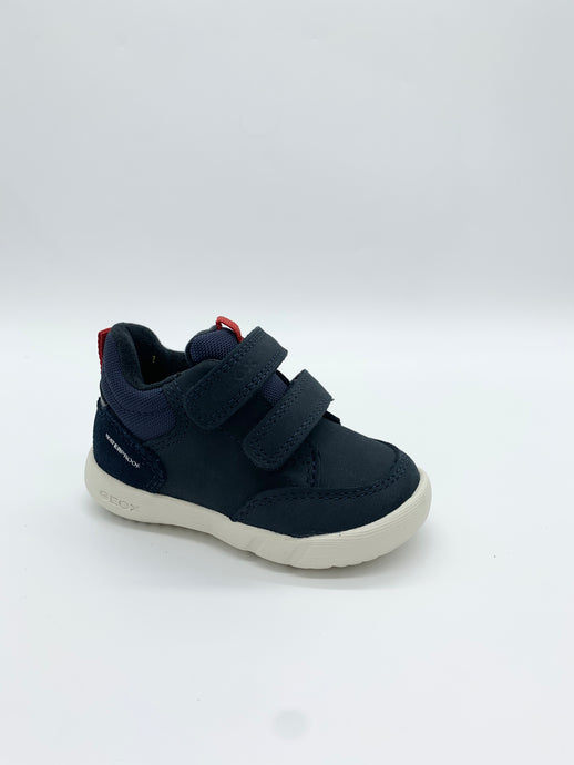 Geox Waterproof Navy/Red shoe boy Dublin double Velcro 