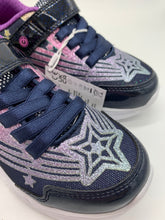 Load image into Gallery viewer, Geox Assister Lights Trainer Navy/Purple J56E9B 0ASKN C4269
