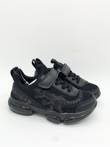 Bull Boys Dinosaur Lights Trainer Black DNAL2132-NE01-B00