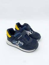 Load image into Gallery viewer, Geox Rishon Trainer Navy/Yellow
