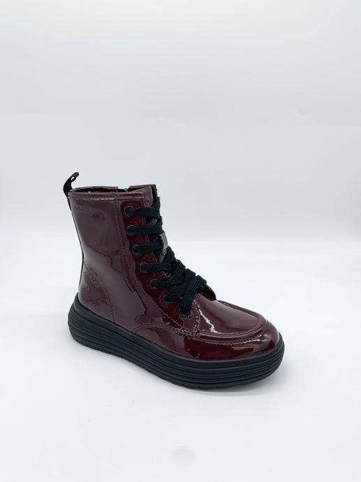 Geox Ankle Boot dark red laces girl Dublin 