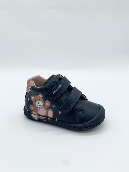 Pablosky First Walker Bear Navy - Velcro girl shoe baby Dublin 