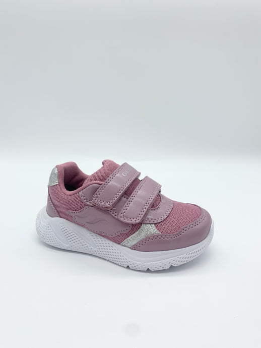 Geox trainer pink white girl double Velcro Dublin 