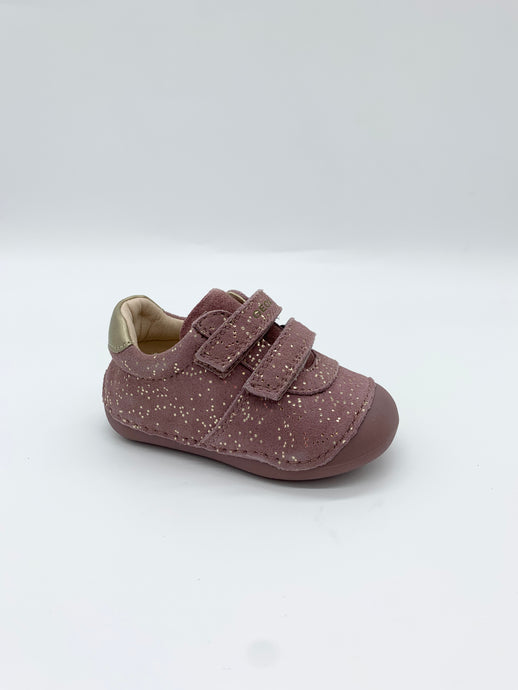 Geox pink platinum gold baby girl Dublin double Velcro 