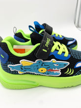 Load image into Gallery viewer, Primigi Infinity Light Shark Trainer Black/Green 1468611
